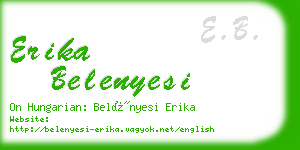 erika belenyesi business card